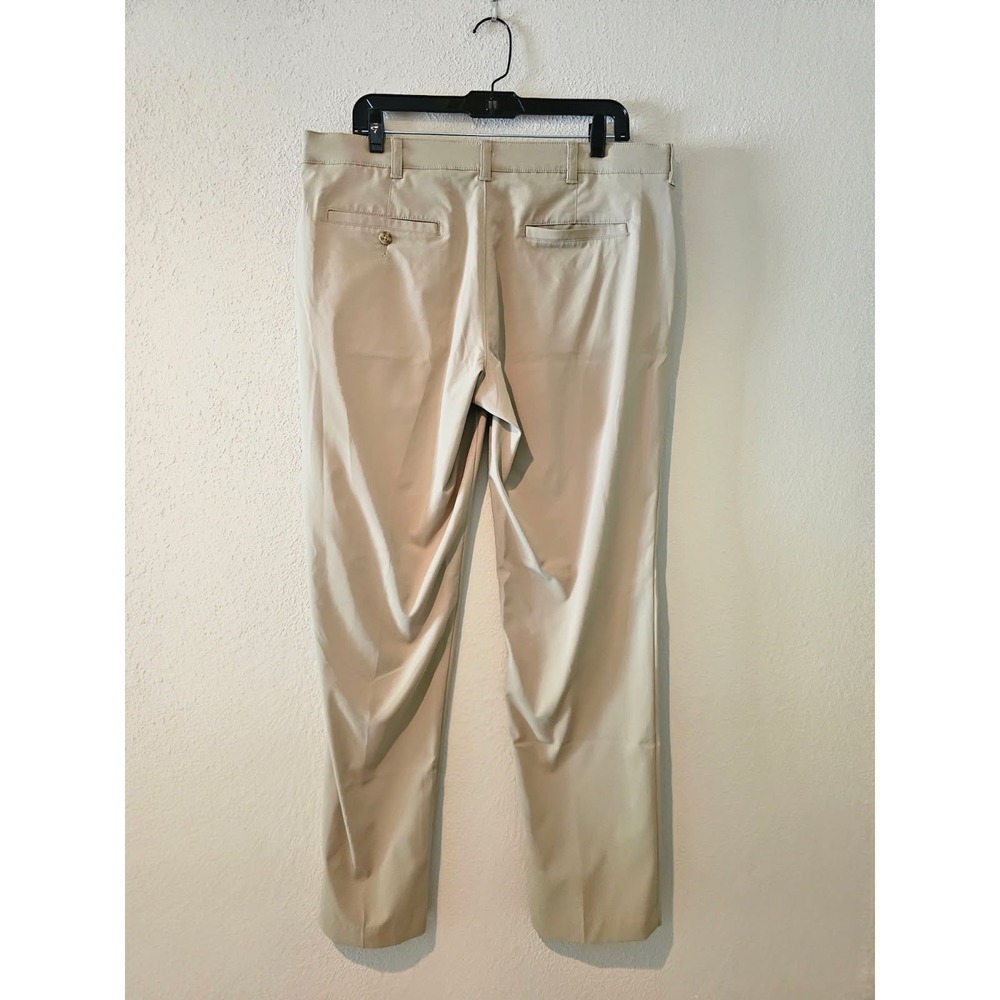 Chaps Suit Separates Pants Mens 32x30 Tan Pinstripe Flat Front Business NWT - Picture 2 of 6